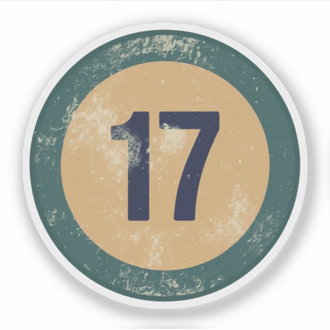 Vintage Distressed Number 17 (Front)