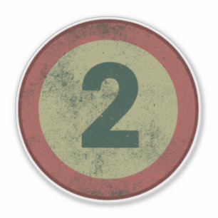 Vintage Distressed Number 2