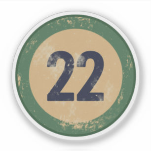 Vintage Distressed Number 22