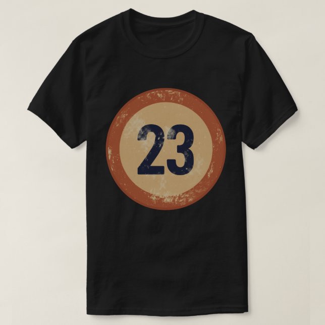 Vintage Distressed Number 23 T-Shirt (Design Front)