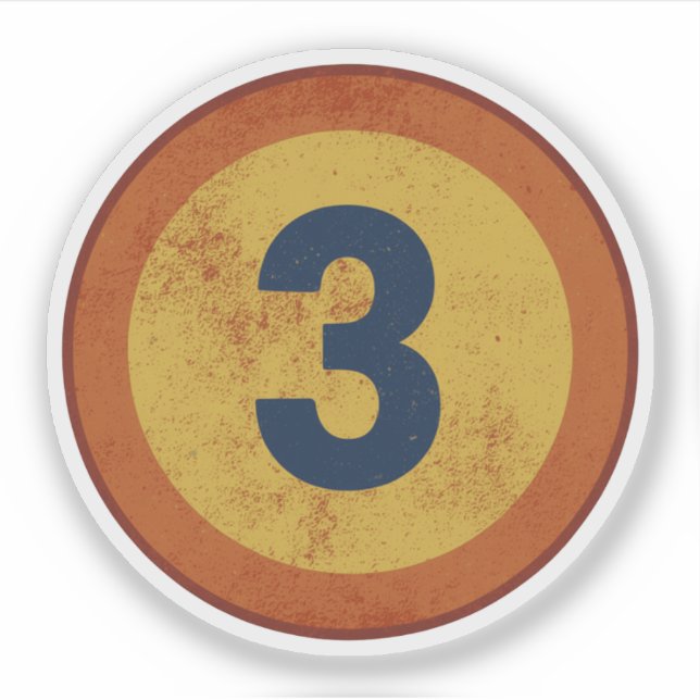 Vintage Distressed Number 3 (Front)