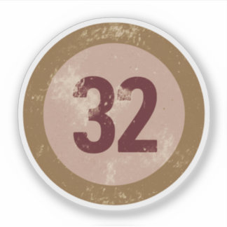 Vintage Distressed Number 32