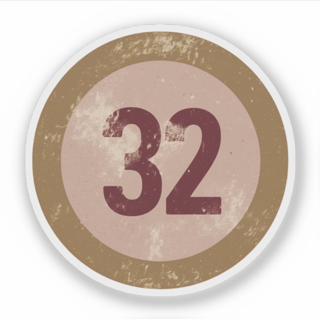 Vintage Distressed Number 32 (Front)