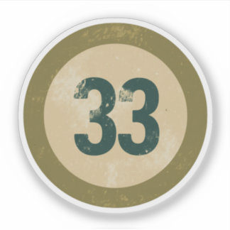 Vintage Distressed Number 33