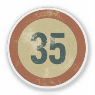 Vintage Distressed Number 35