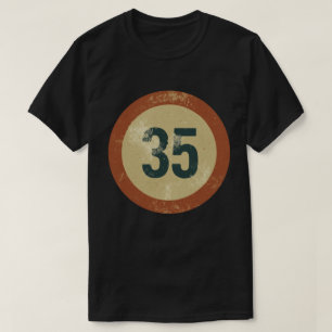 Vintage Distressed Number 35 T-Shirt