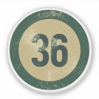 Vintage Distressed Number 36