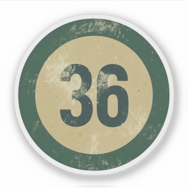 Vintage Distressed Number 36 (Front)