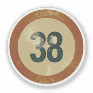 Vintage Distressed Number 38