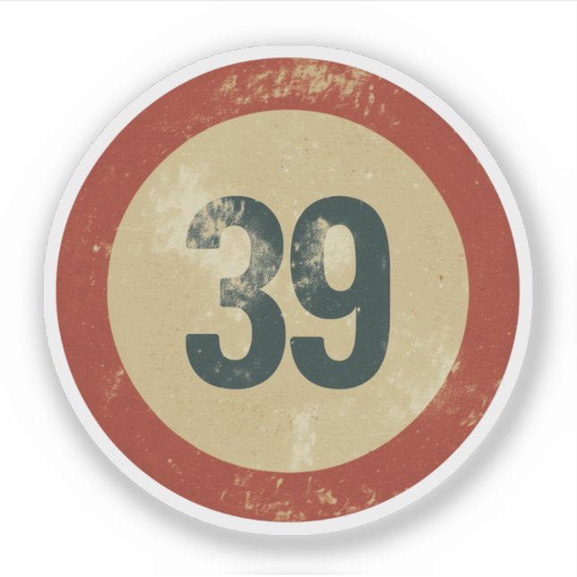 Vintage Distressed Number 39 (Front)