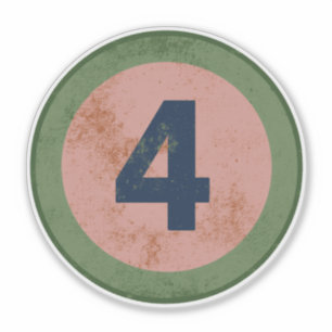 Vintage Distressed Number 4