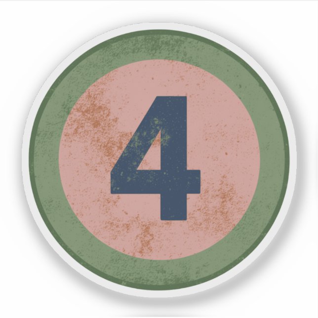 Vintage Distressed Number 4 (Front)