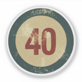 Vintage Distressed Number 40