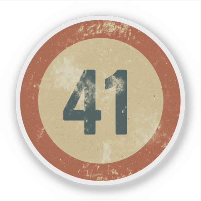 Vintage Distressed Number 41 (Front)