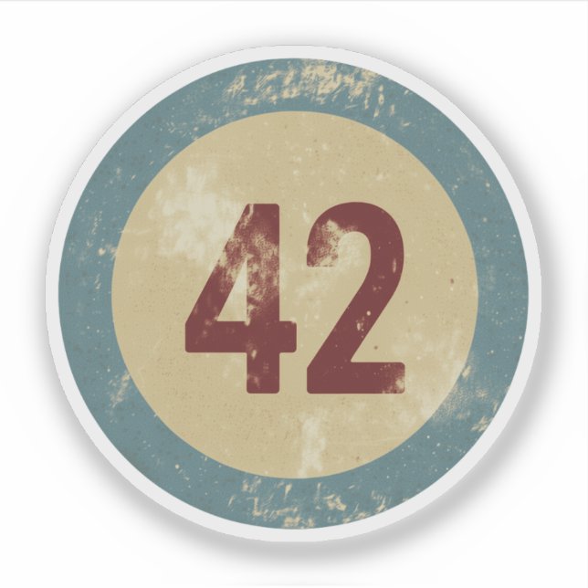 Vintage Distressed Number 42 (Front)