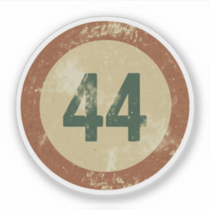 Vintage Distressed Number 44