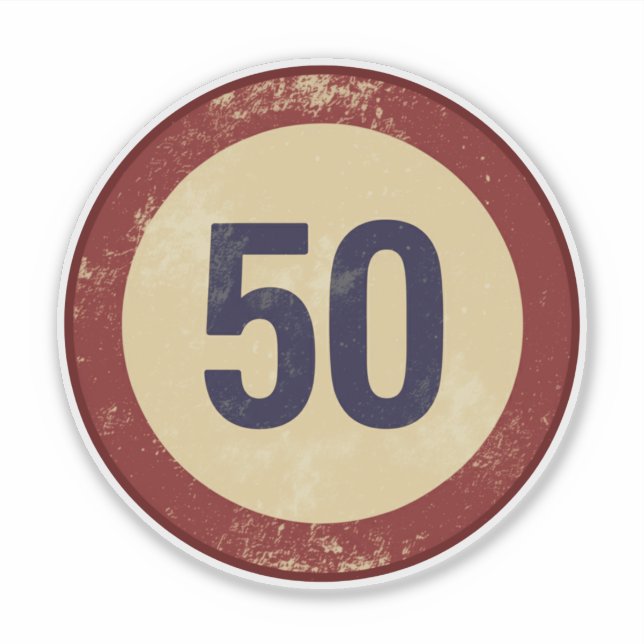 Vintage Distressed Number 50 (Front)