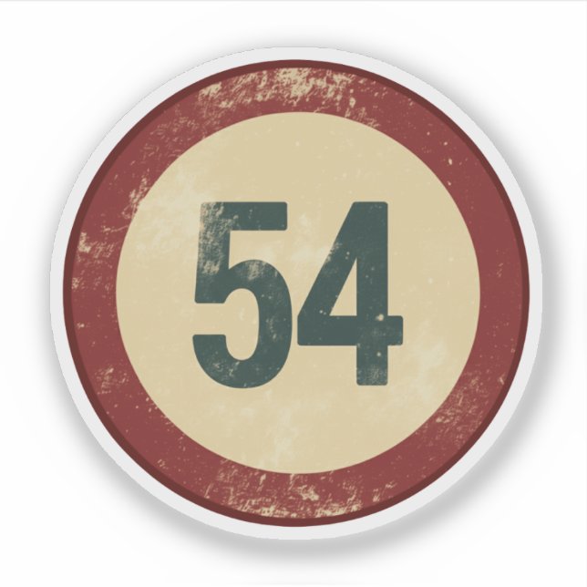 Vintage Distressed Number 54 (Front)