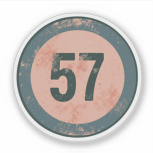 Vintage Distressed Number 57