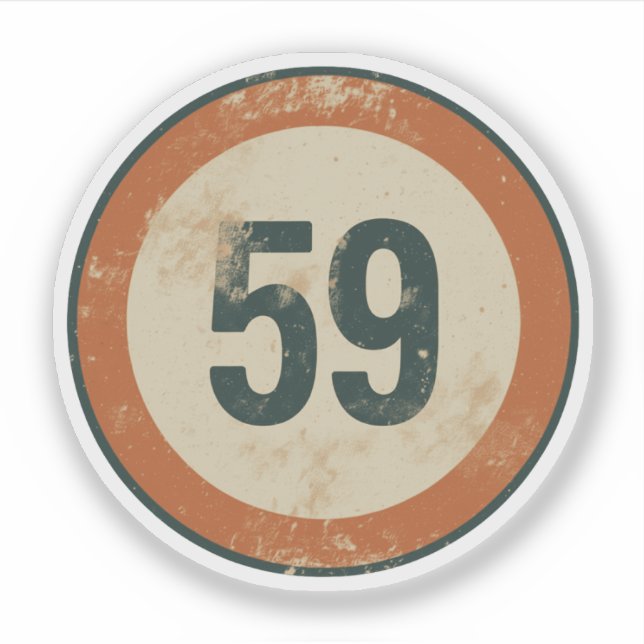 Vintage Distressed Number 59 (Front)