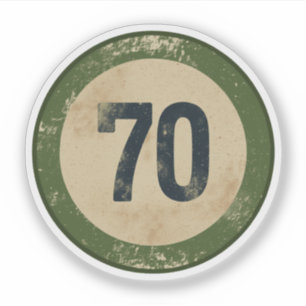 Vintage Distressed Number 70
