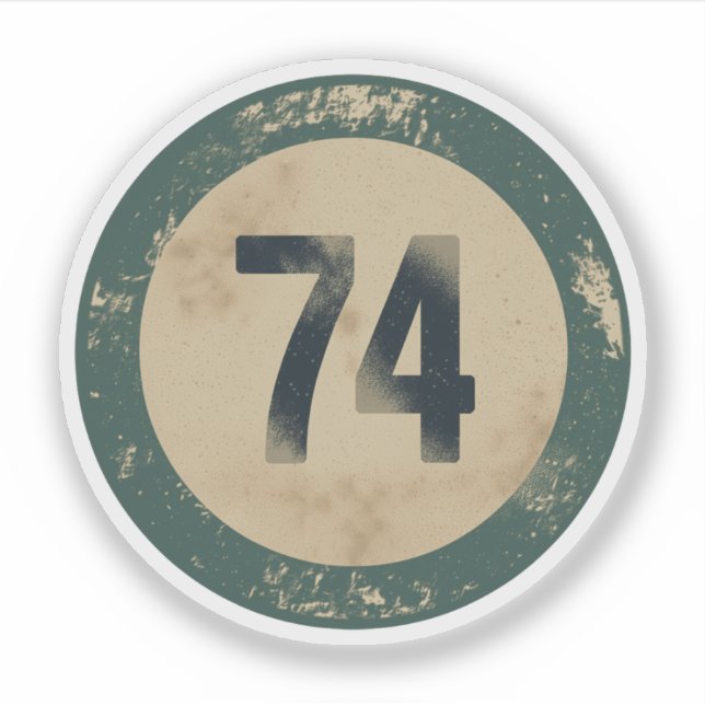 Vintage Distressed Number 74 (Front)