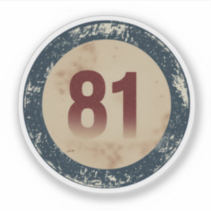 Vintage Distressed Number 81