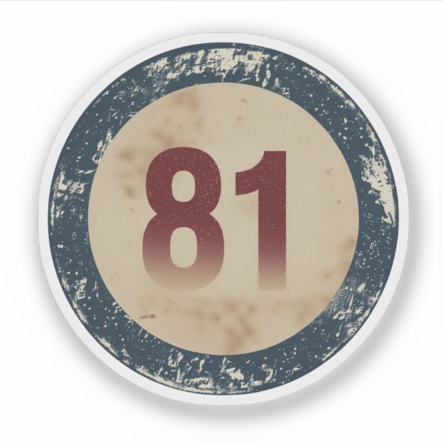 Vintage Distressed Number 81 (Front)