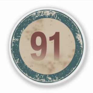 Vintage Distressed Number 91