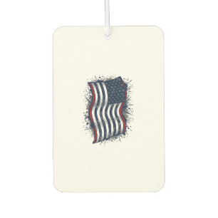 Vintage Distressed Patriotic Flag Shirt Design_1 Car Air Freshener