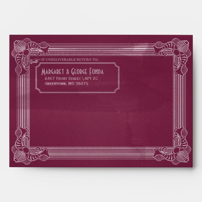 Vintage Distressed Plum Customisable A7 Envelopes (Front)