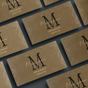 Vintage Distressed Tan Business Card