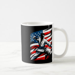 Vintage Distressed Usa Flag Japanese Art Karate Ma Coffee Mug