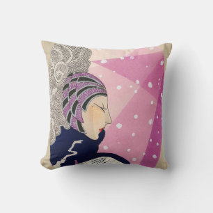 Vintage Diva 1928 Fashion Magazine Cover Cushion