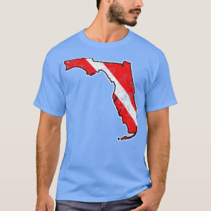 Vintage Dive Florida Scuba Diving State Map Dive F T-Shirt