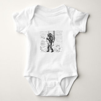Vintage Diver - ocean diving suit Baby Bodysuit