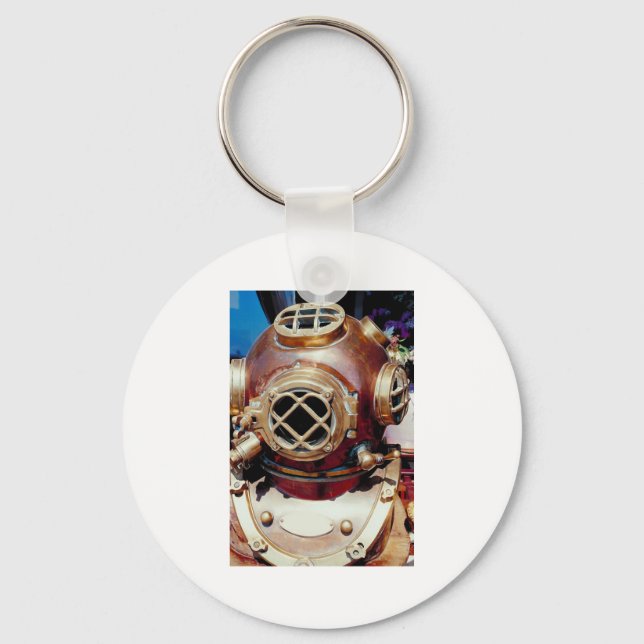Vintage Diving Helmet Key Ring (Front)