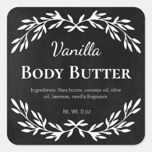 Vintage DIY Vanilla Body Butter Chalkboard Labels