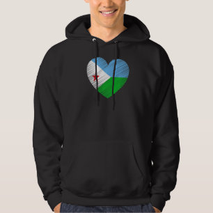 Vintage Djibouti Djiboutian Flag Pride Support Dji Hoodie