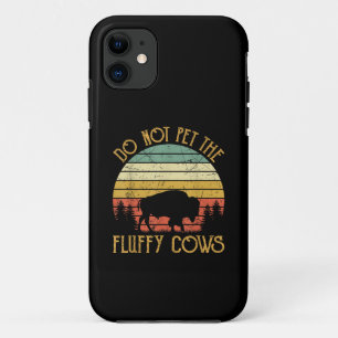 Vintage Do Not Pet The Fluffy Cows Retro Bison Buf Case-Mate iPhone Case