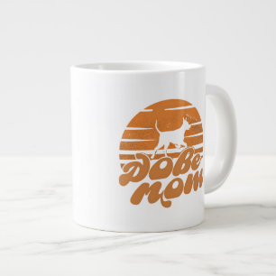 Vintage Dobe Mom Sunset Dog Art Large Coffee Mug