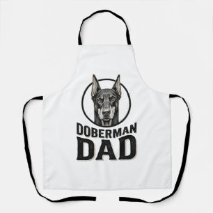 Vintage Doberman Dad Engraving Dog Lover Design_1 Apron