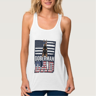 Vintage Doberman Dad Patriotic Dog Shirt Design_1