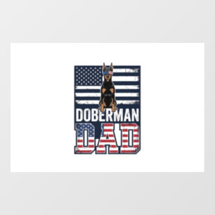 Vintage Doberman Dad Patriotic Dog Shirt Design_1