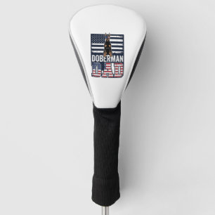 Vintage Doberman Dad Patriotic Dog Shirt Design_1 Golf Head Cover