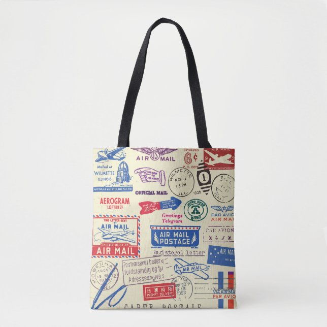 Vintage Document Stamp Set Design. Tote Bag (Front)