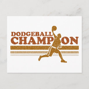 Vintage Dodgeball Champion Postcard
