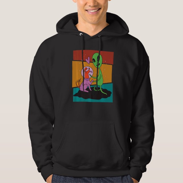 Vintage Dog Alien Hoodie (Front)