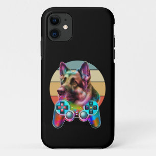 vintage dog and gamer console Case-Mate iPhone case
