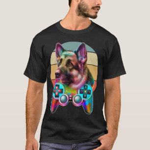 vintage dog and gamer console T-Shirt